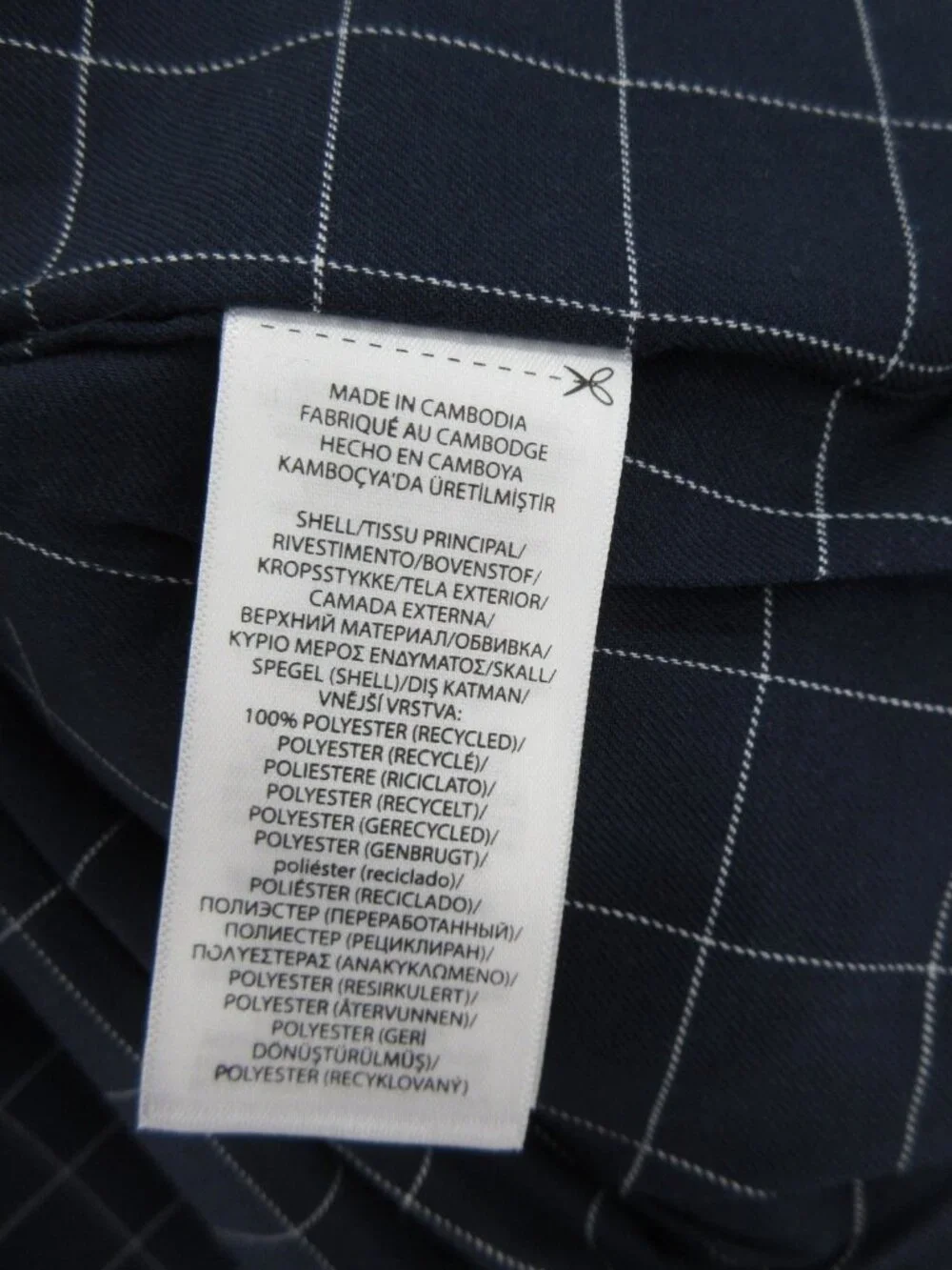 Polo Ralph Lauren Jacket 2XB Big Navy Bi Swing Coat Bomber Check Lined